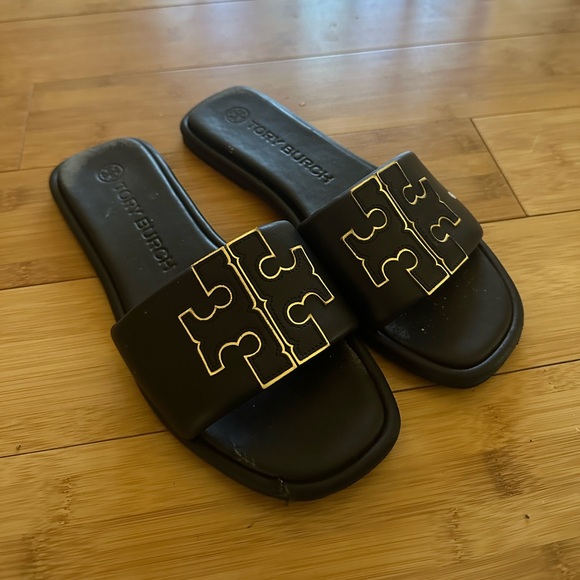 Tory Burch Shoes - Tory Burch double t slides size 8